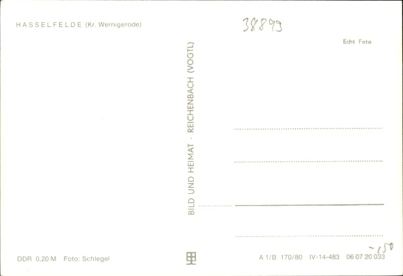 Ak Hasselfelde Oberharz am Brocken, Platz, Brunnen, Denkmal