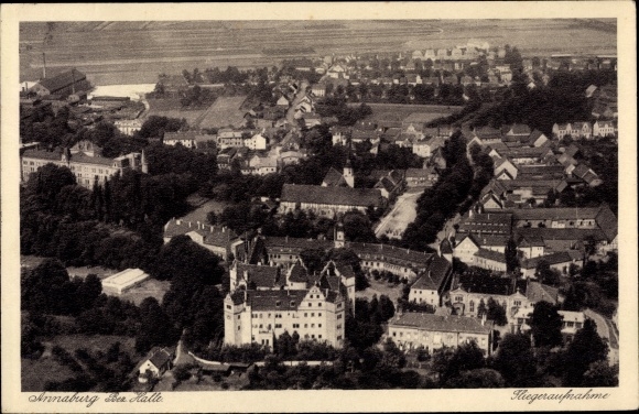 PC Annaburg in the district of Wittenberg, aerial photograph