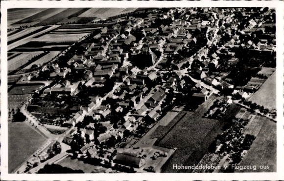 Postcard Hohendodeleben Wanzleben Börde in Saxony Anhalt, aerial photograph