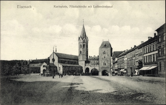 Postcard Eisenach in Thuringia, nice detailed view