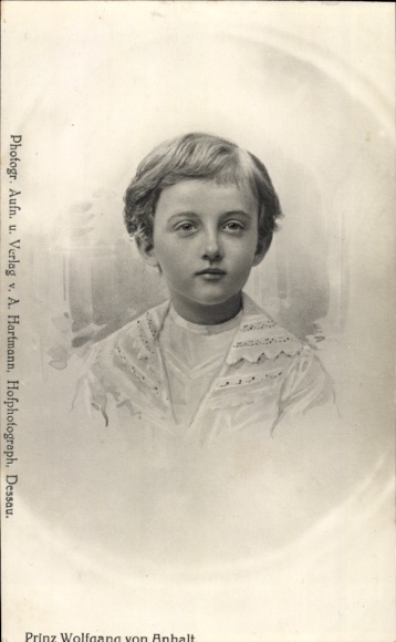Ak Prinz Wolfgang von Anhalt, Portrait