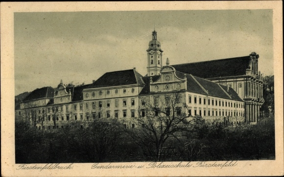 Postcard Fürstenfeldbruck, The Fürstenfeld Police School