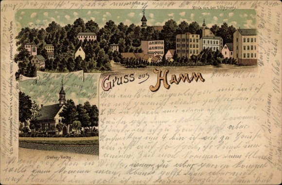 Chromo-Litho Hamburg Hamm, Thanksgiving Church, Eiffestrasse