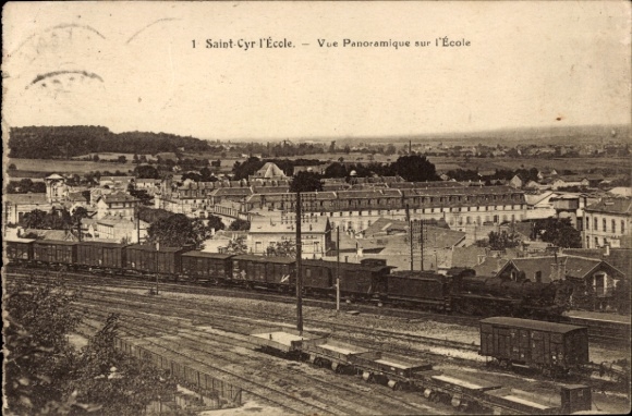 Ak Saint Cyr l'Ecole Yvelines, Vue panoramique sur l'Ecole