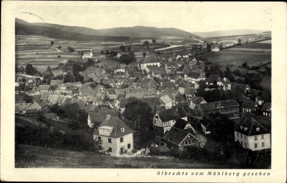 Postcard Albrechts Suhl in Thuringia, general view from the Mühlberg