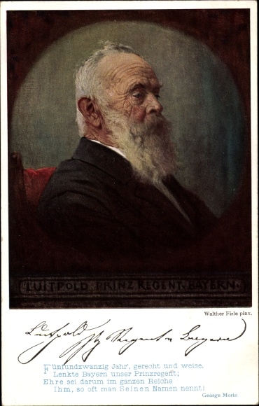 Artist PC Firle, Walther, Prince Regent Luitpold of Bavaria, portrait
