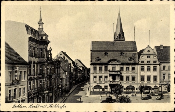 Ak Anklam in Mecklenburg-Vorpommern, Markt, Keilstraße, Hotel