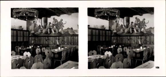 Stereo spatial image photo &quot;The NS model companies 1937-38&quot; No. 416 III/106, sawmill crate factory Weilheim