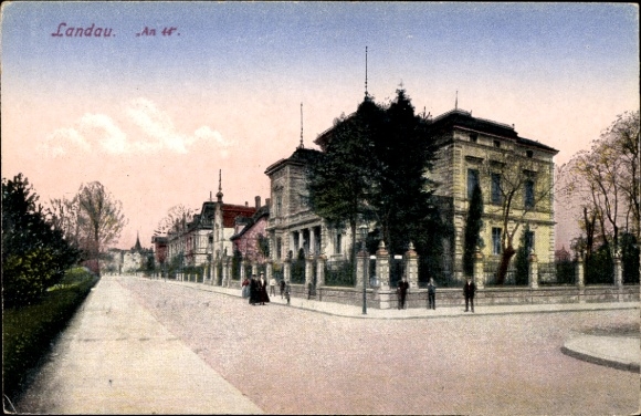 Postcard Landau in der Pfalz, partial view, An 44