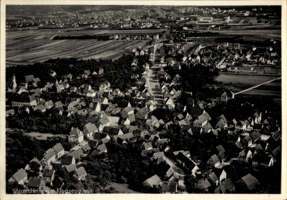 Postcard Stammheim Florstadt in Hesse, aerial photograph