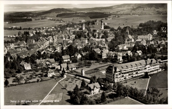 Ak Isny im Allgäu, Fliegeraufnahme