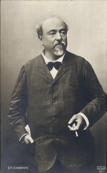 Picture Composer and Pianist Emmanuel Chabrier with Cigarette