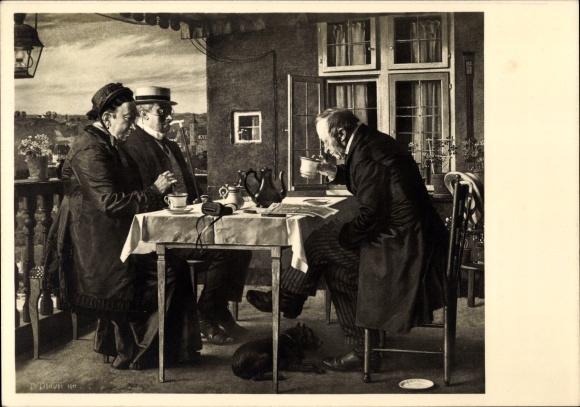 Artist PC Philippi, Peter, In the summer freshness, HDK 572, coffee on the terrace