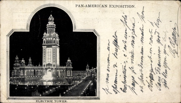 Postcard Buffalo New York USA, Pan-American Exhibition, Electric Tower