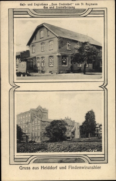 Postcard Heiddorf Neu Kaliss in Mecklenburg, we find here, Inn Zum Lindenhof