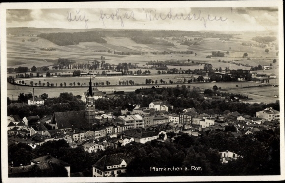 Postcard Pfarrkirchen in Niederbayern, view of the town, aerial photograph
