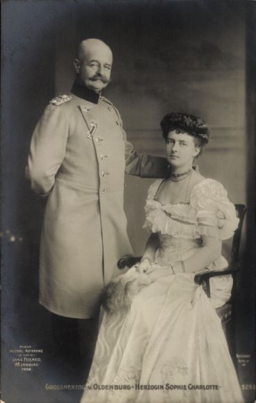 Postcard Grand Duke of Oldenburg, Duchess Sophie Charlotte, RPH 5293