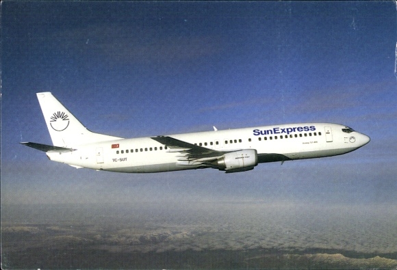 Ak Türkisches Passagierflugzeug Sun Express, Boeing, TC-SUT
