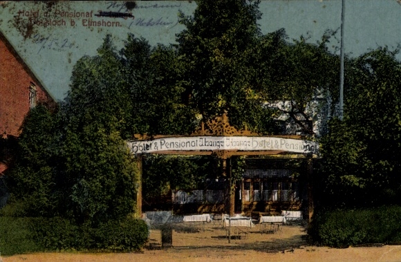 Ak Vossloch Bokholt Hanredder in Holstein, hotel en pension, terras