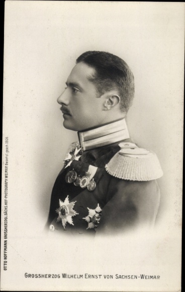 Ak Großherzog Wilhelm Ernst von Sachsen Weimar Eisenach, Portrait in Uniform