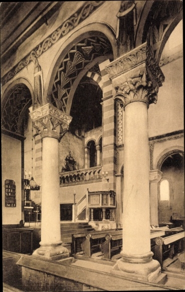 Hildesheim in Lower Saxony, Angel Choir, St. Michael's Church, columns, stucco decorations, Hildesheim