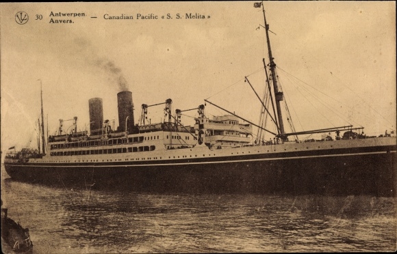 Ak Canadian Pacific Ships, CPS, stoomboot SS Melita