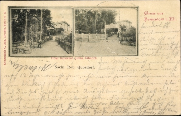 Postcard Berlin Reinickendorf Hermsdorf, Hotel Kaiserhof