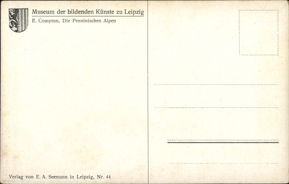Artist Postcard Compton, Edward Theodore, The Pennine Alps