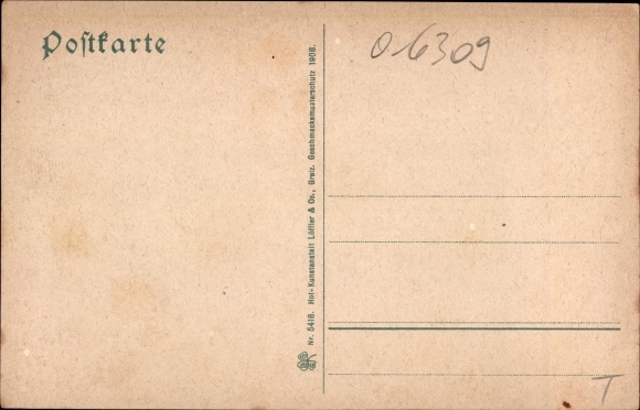 Postcard Großbreitenbach in Thuringia, long shot, street section