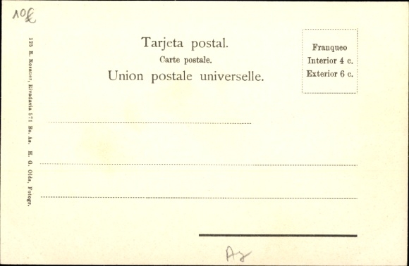 Postcard Buenos Aires Argentina, Estacion de FC del Sud