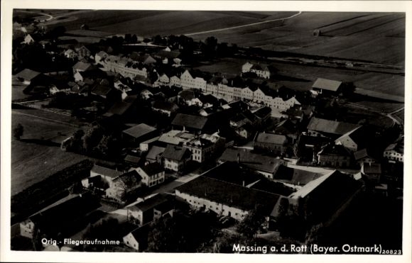 Postcard Massing in Lower Bavaria, aerial photograph