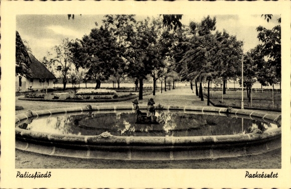 KP Palić Palics Palicsfürdő Palitsch Serbia, fontanna, krajobraz parkowy, drzewa, spokojna okolica