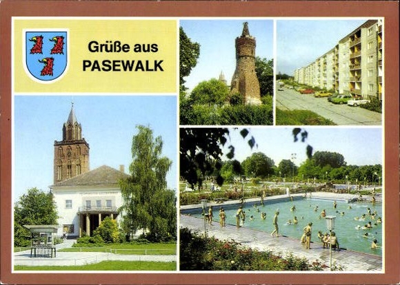 4 old PCs Pasewalk in Mecklenburg Western Pomerania, various views