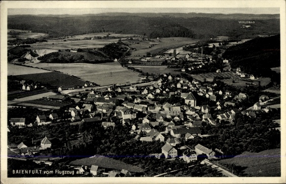 Postcard Baienfurt in Upper Swabia Württemberg, Baienfurt from the plane