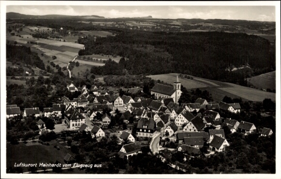Postcard Mainhardt in Württemberg, climatic health resort aerial photograph, beautiful landscape