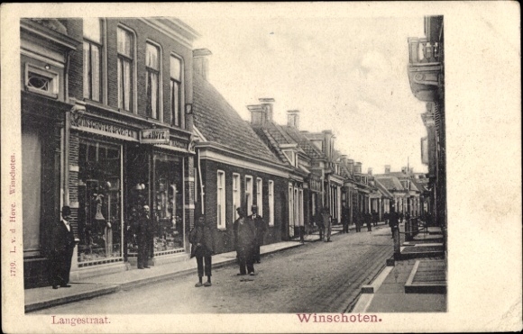 Ak Winschoten Groningen Nederland, Langestraat