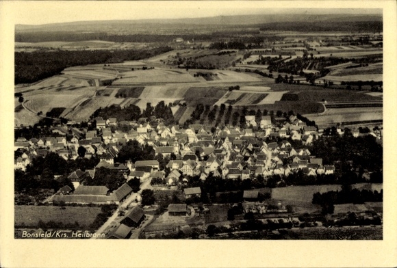 Postcard Bonfeld Bad Rappenau in Kraichgau Baden, aerial photograph