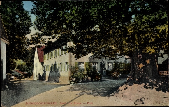 Postcard Altsimonswald Simonswald in the Black Forest, Inn zur Krone Post