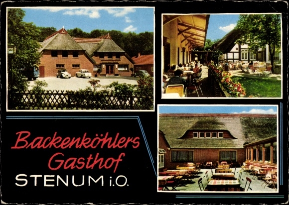 Postcard Stenum Ganderkesee Lower Saxony, Backenkoehlers Gasthof