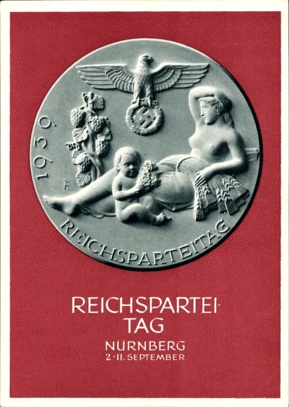 Ganzsachen Ak Nürnberg, Reichsparteitag 1939, Reichsparteitag des Friedens