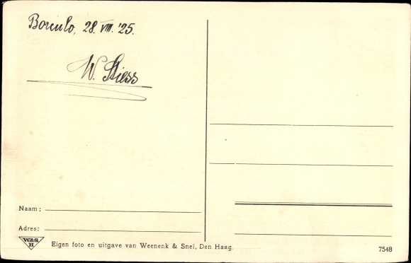 Postcard Borculo Berkelland Gelderland Netherlands, After the 1925 cyclone, destroyed houses