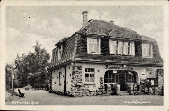Ak Syrau Rosenbach im Vogtland, Drachenhöhle, Eingang