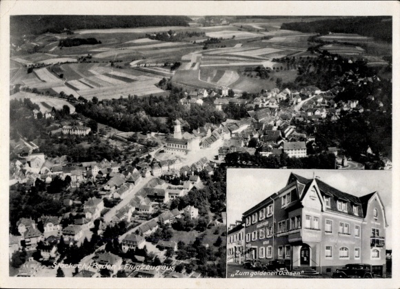 Ak Stockach in Hegau Baden Württemberg, Aan de Gouden Os, Willi Hahn