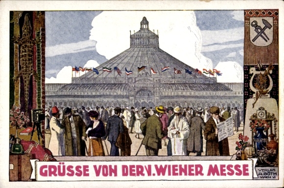 Chromo-Litho Wien 2. Leopoldstadt Austria, Greetings from the 1st Vienna Fair