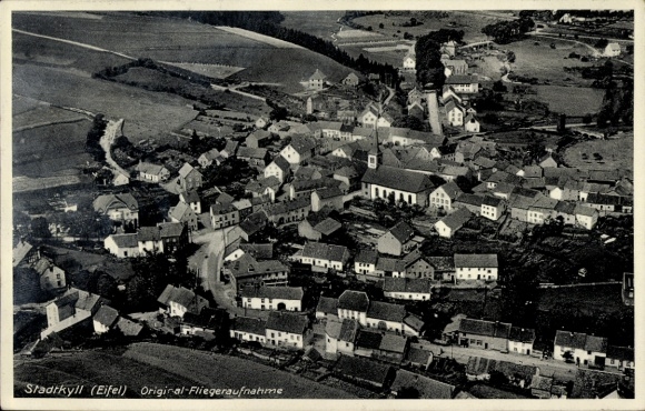 Postcard Stadtkyll in the Eifel, aerial photograph