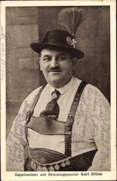 Ak Kapellmeister und Stimmungsmacher Karl Böhm, Portrait