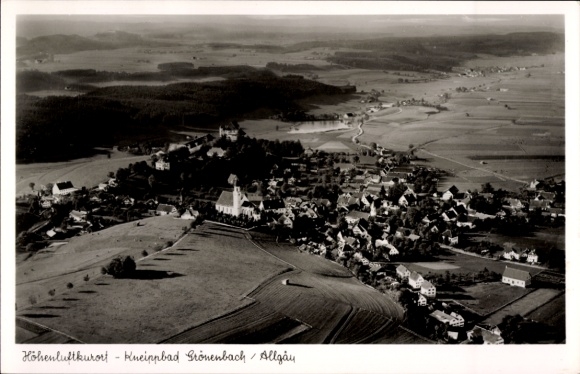 Postcard Bad Grönenbach in Allgäu, aerial photograph