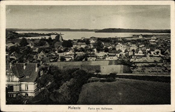 Ak Malente in Ostholstein, Schöne Landschaft, Kellersee, Ortsteile, Schwarz-Weiß-Foto