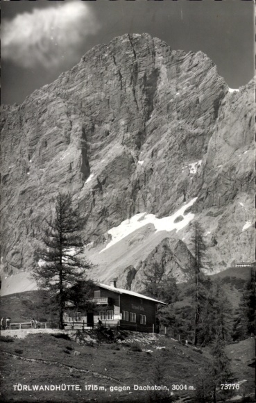 Postcard Obertraun Upper Austria, Dachstein, Türwandhütte