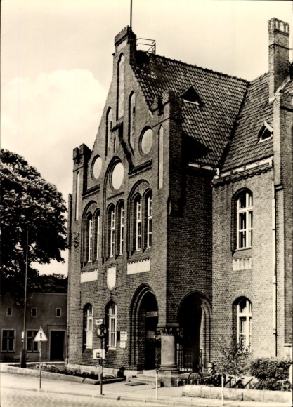 Postcard Gartz an der Oder Brandenburg, Town Hall